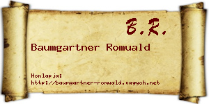 Baumgartner Romuald névjegykártya